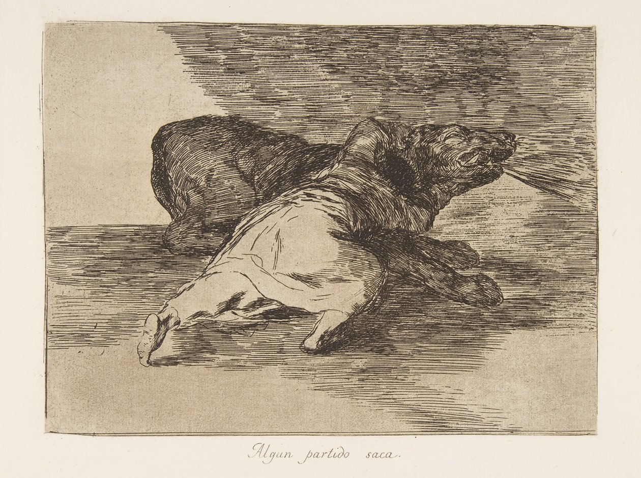 Deska 40 z The Disasters of War Los Desastres de La Guerra: He ge..., 1810 publikovaná v roce 1863. od Francisco de Goya
