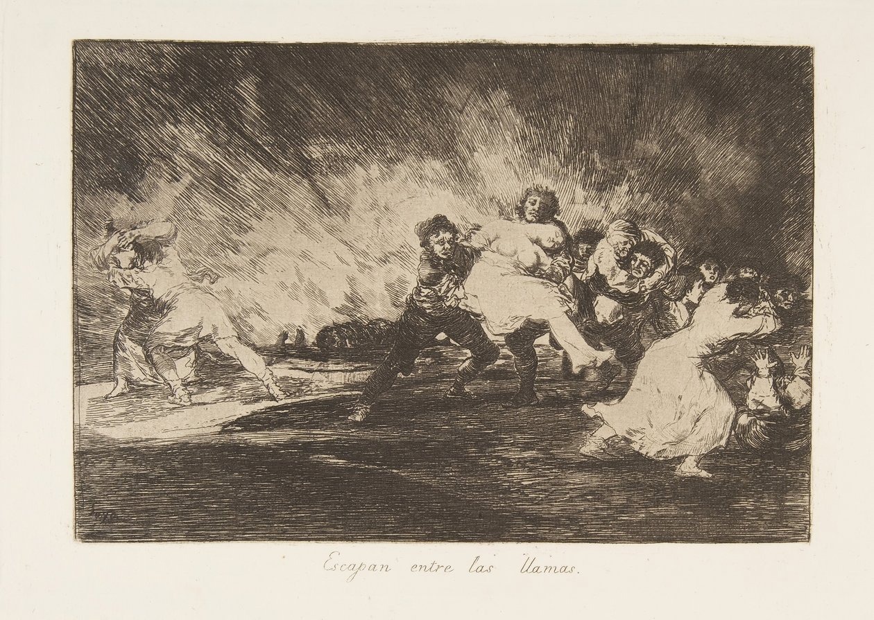 Deska 41 z The Disasters of War Los Desastres de La Guerra: Oni ..., 1810 publikovaná v roce 1863. od Francisco de Goya