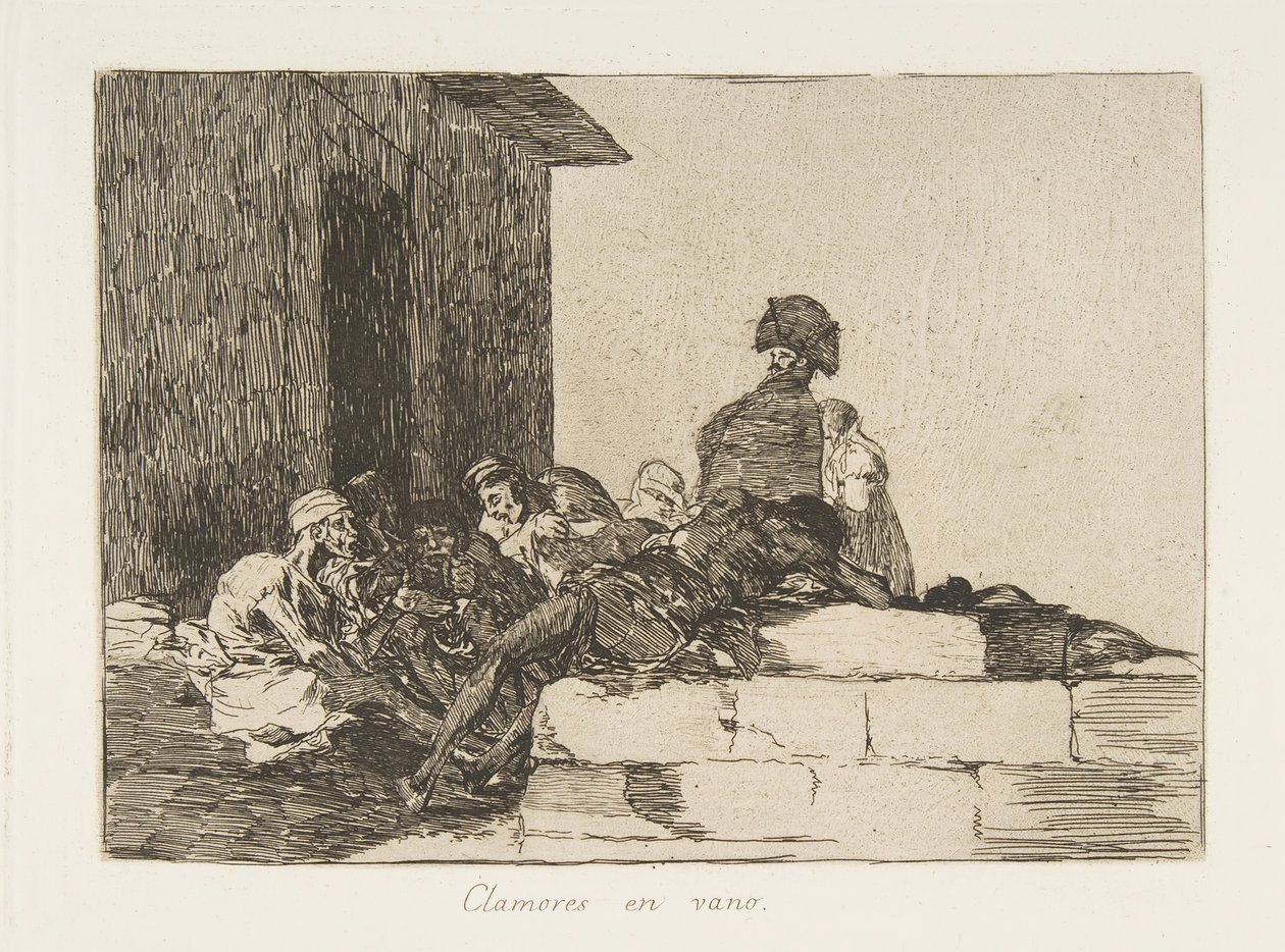 Deska 54 z The Disasters of War Los Desastres de la Guerra: Ap..., 1811-12 publikovaná v roce 1863. od Francisco de Goya