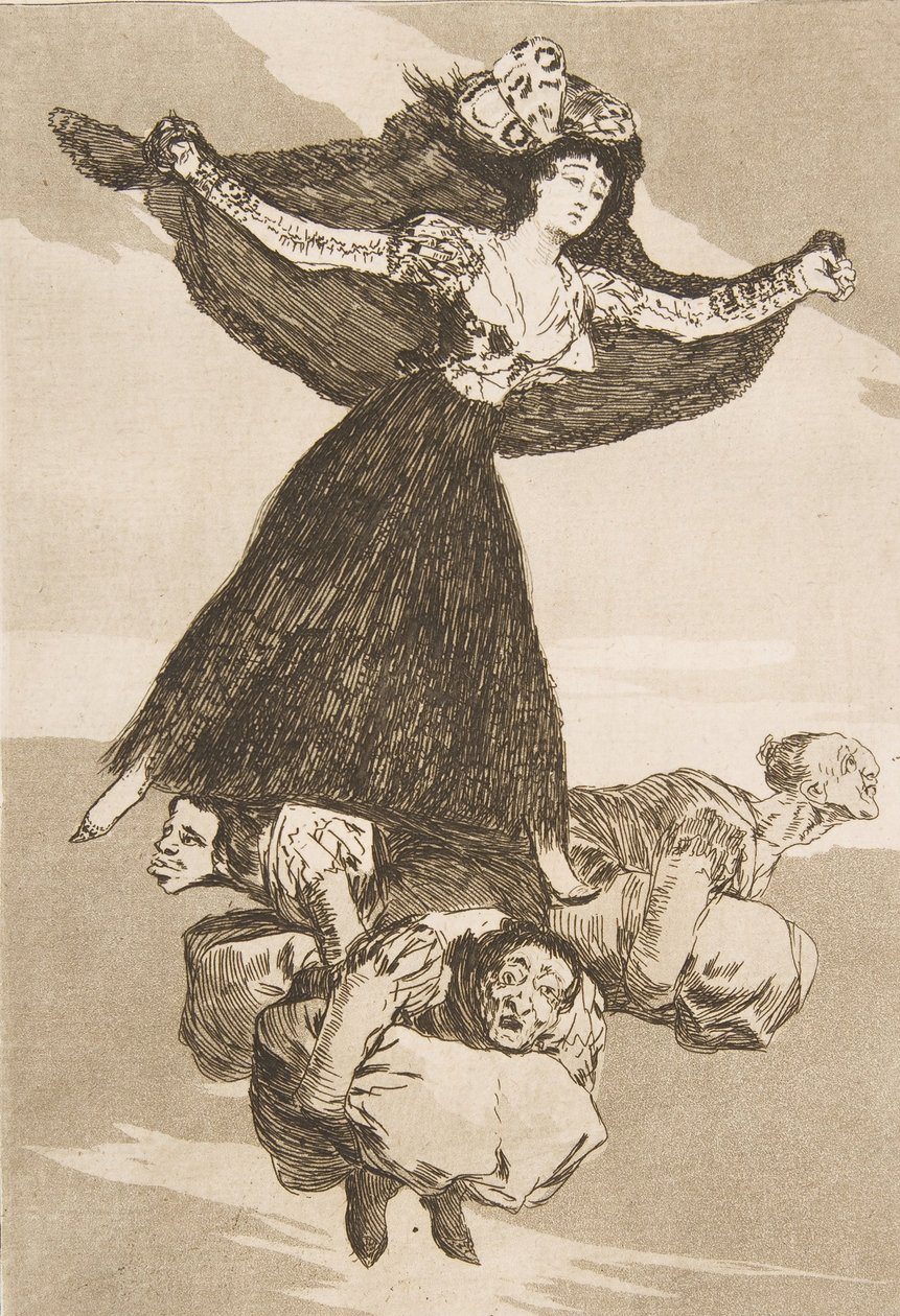 Deska 61 z Los Caprichos: Letěli na Volaverunt., 1799. od Francisco de Goya