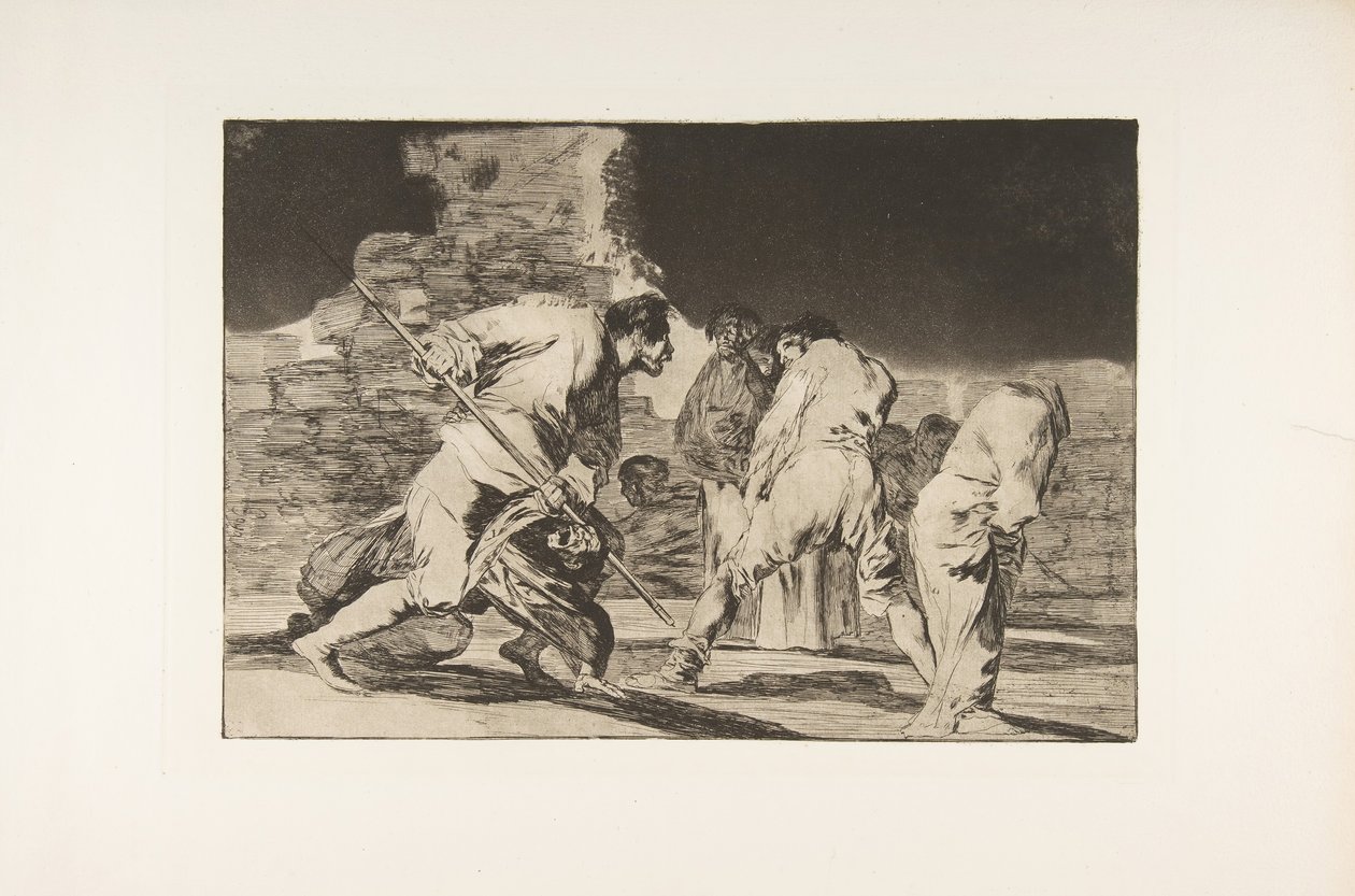 Deska 6 od Nesourodých: Je to úžasné – a byli jsme stvořeni Bohem, ca. 1816-23 publikováno 1864. od Francisco de Goya