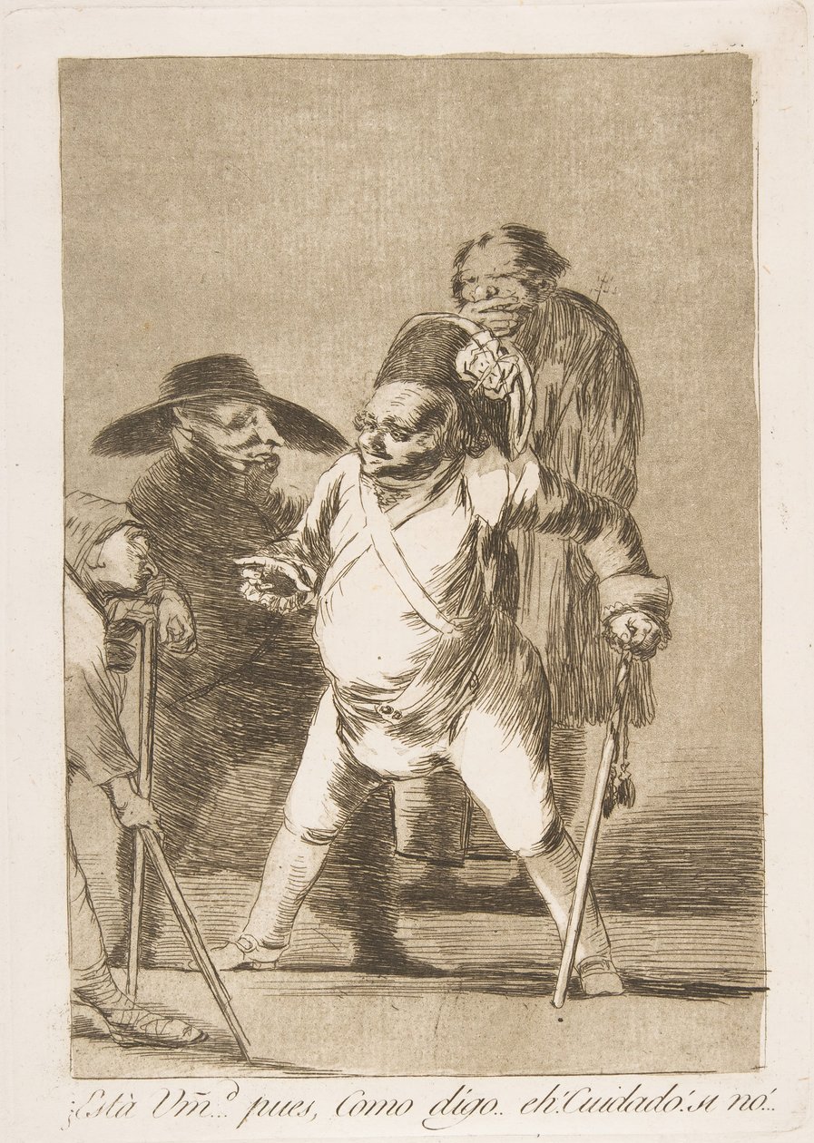 Talíř 76 z Los Caprichos: Chápete... no, jak říkám... eh! Pozor! jinak..., 1799. od Francisco de Goya