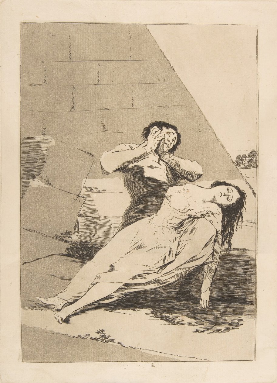 Talíř 9 z Los Caprichos: Tantalus Tantalo., 1799. od Francisco de Goya