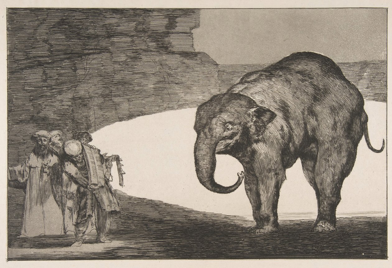 Deska C od nesourodých: Animal Folly, ca. 1816-23 publikované před rokem 1877. od Francisco de Goya