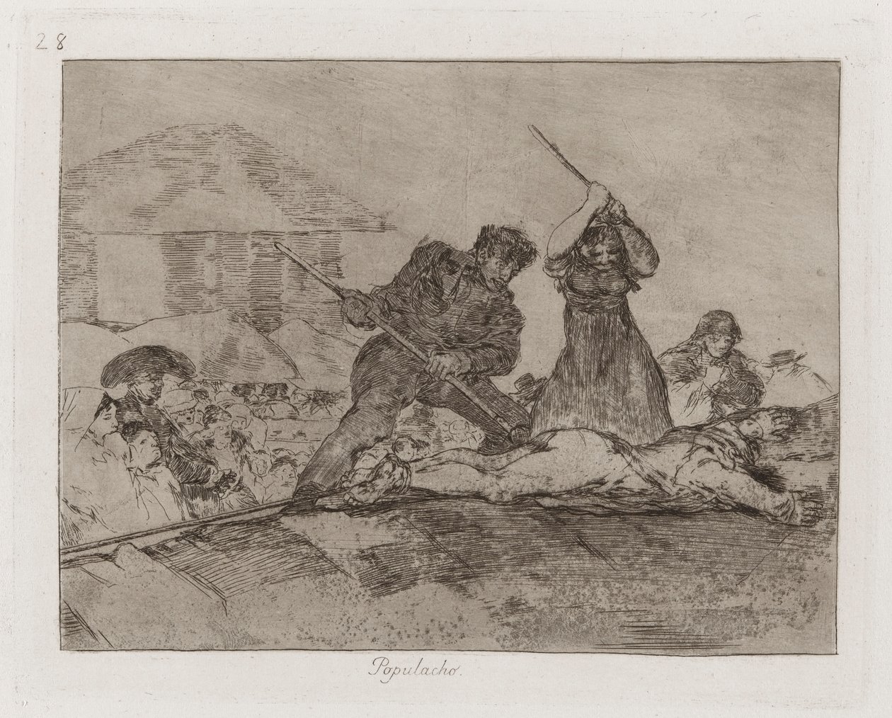 Rabble, Plate 28 z The Disasters of War od Francisco de Goya