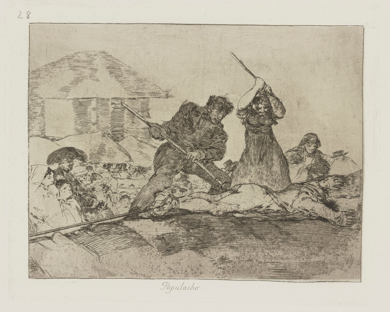Lid. (Rabble.), pl. 28 ze série The Disasters of War od Francisco de Goya