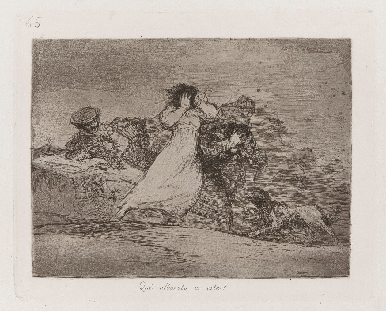Co? je to vzpoura? (What Is This Hubbub?), Deska 65 z The Disasters of War od Francisco de Goya