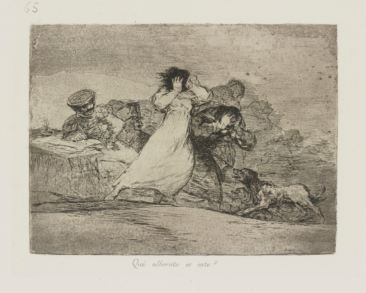 co? je to vzpoura? (Co je to Hubbub?), pl. 65 ze série The Disasters of War od Francisco de Goya