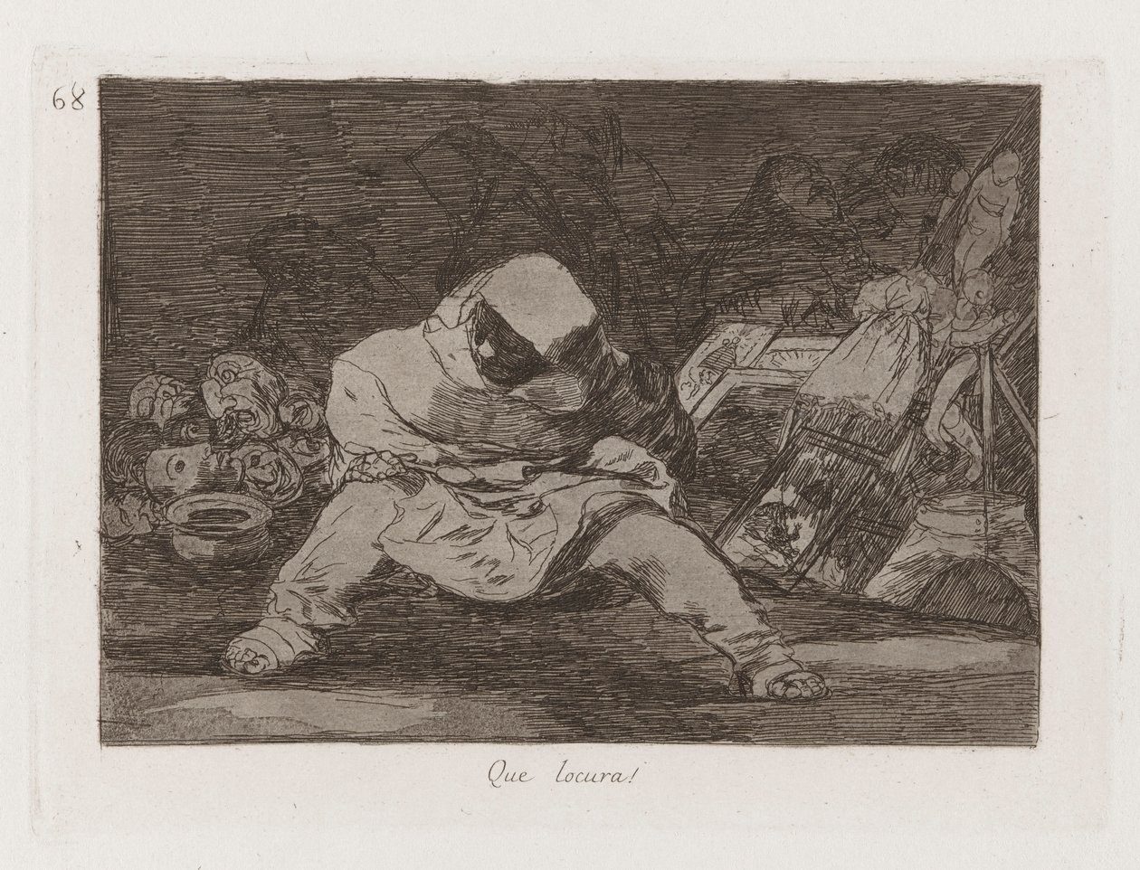 Jaké šílenství! (What Madness!), Deska 68 z The Disasters of War od Francisco de Goya
