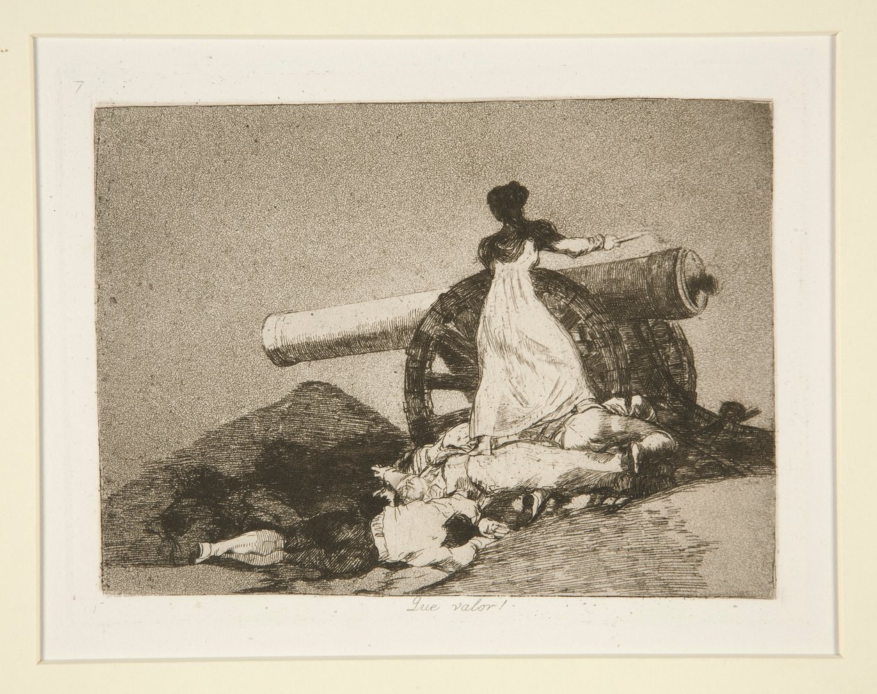 Jakou hodnotu! (Jaká odvaha!), pl. 7 z The Disasters of War od Francisco de Goya