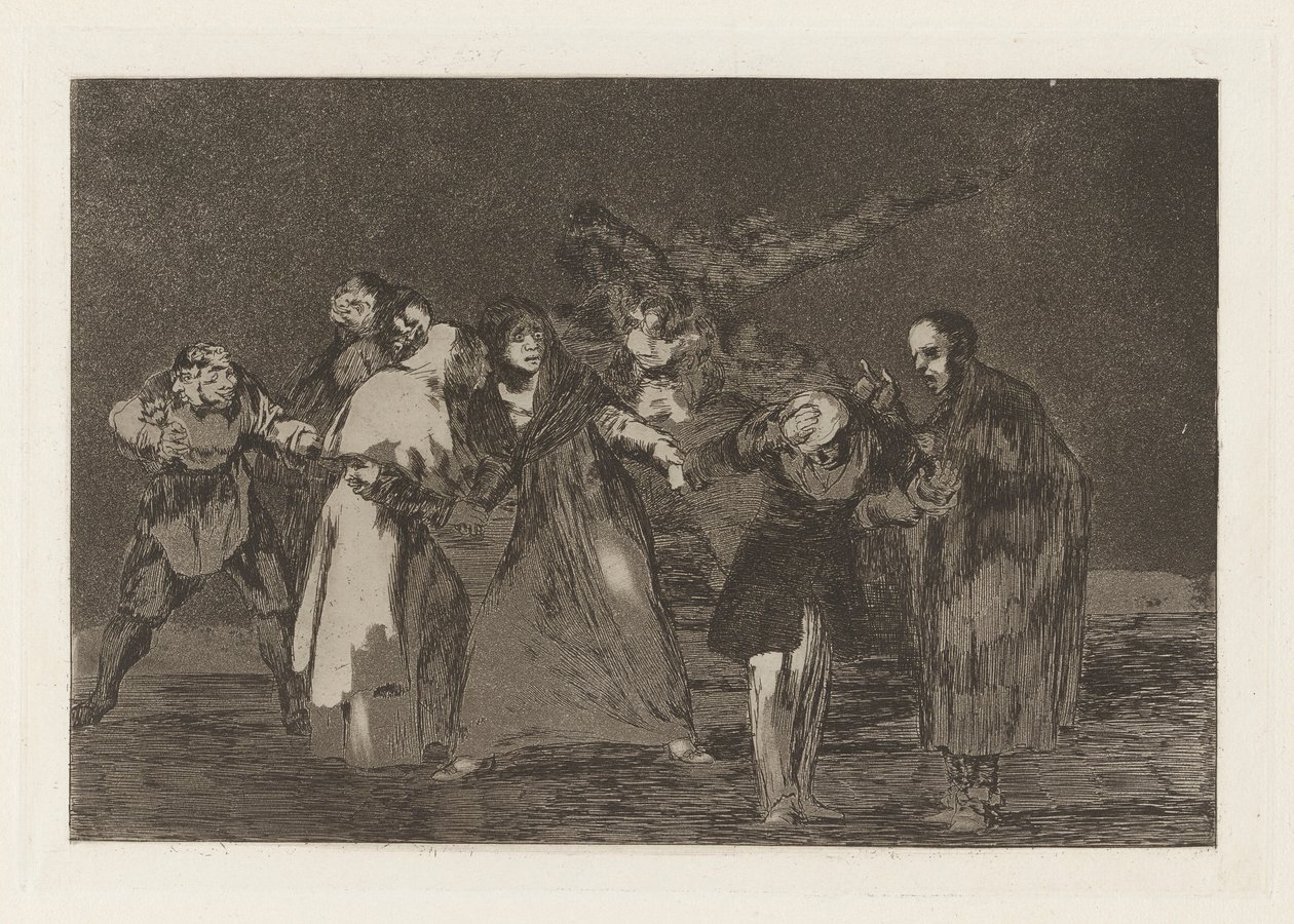 Léčí bodná zranění, ale ne špatná slova (Rány se hojí rychleji než uspěchaná slova), ze série Los absurdities (Los proverbios) od Francisco de Goya