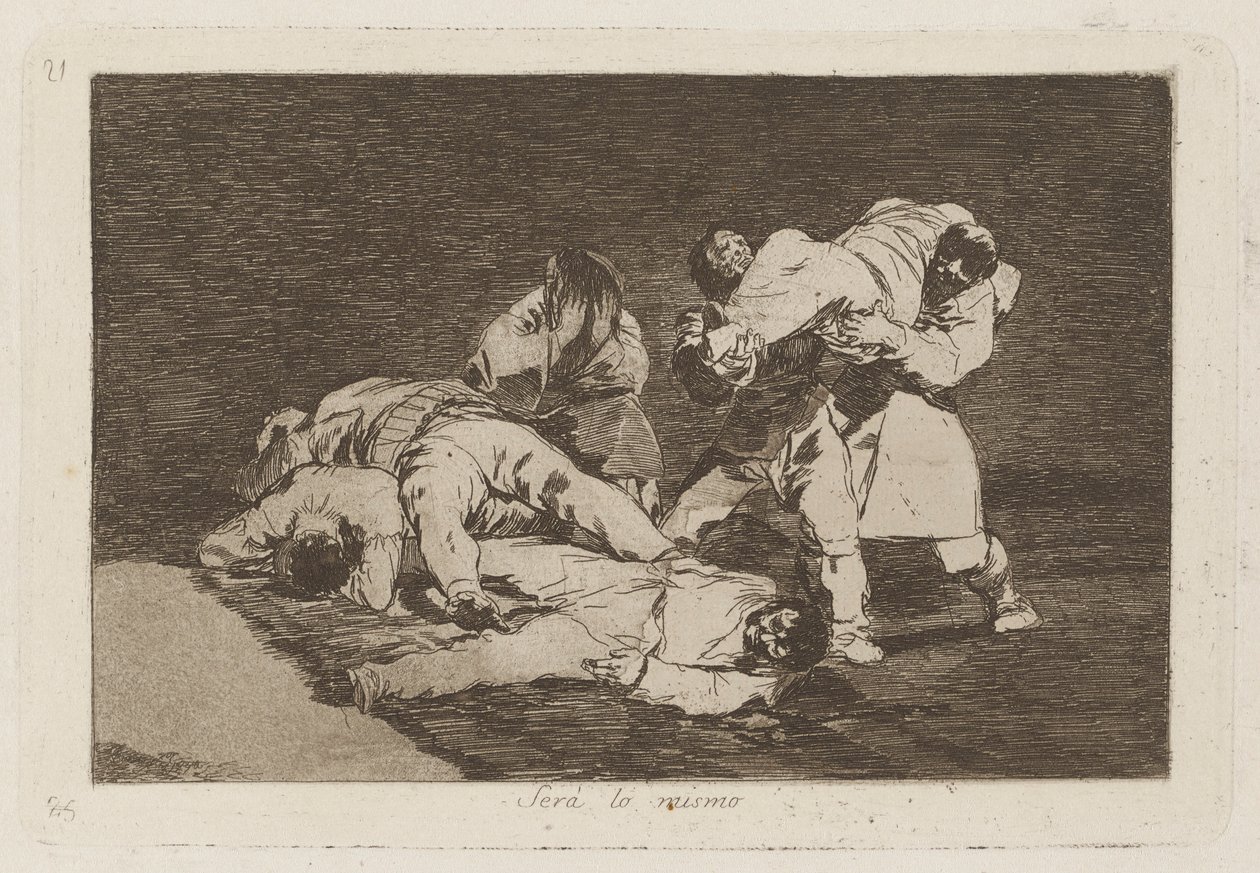 Být? It Will Be The Same, Plate 21 z The Disasters of War od Francisco de Goya