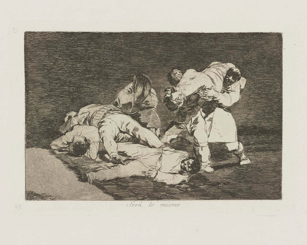 Být? stejný. (Bude to stejné.), pl. 21 ze série The Disasters of War od Francisco de Goya