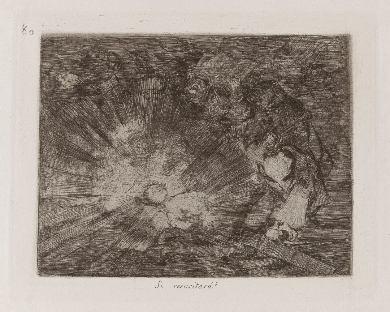 jestli vzkřísit?? (Will She Rise Again?), Plate 80 z The Disasters of War od Francisco de Goya