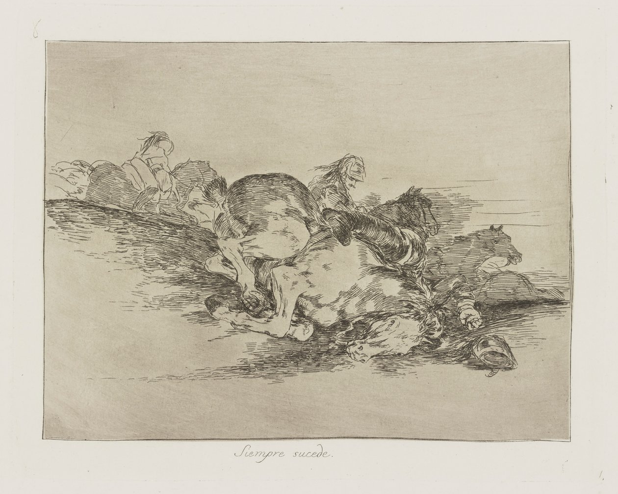 Vždy se to stane. (Vždy se to stane.), pl. 8 ze série The Disasters of War od Francisco de Goya