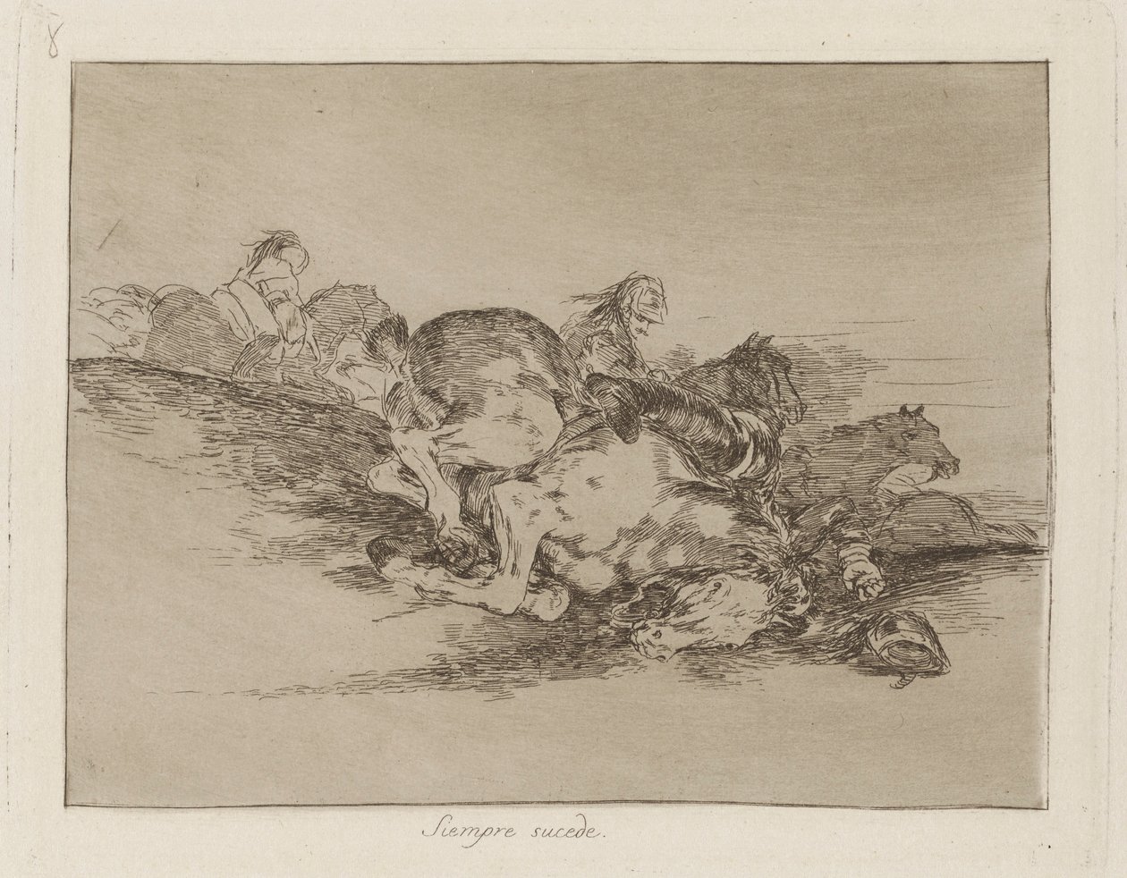 Vždy se to stane (It Always Happens), pl. 8 ze série The Disasters of War od Francisco de Goya