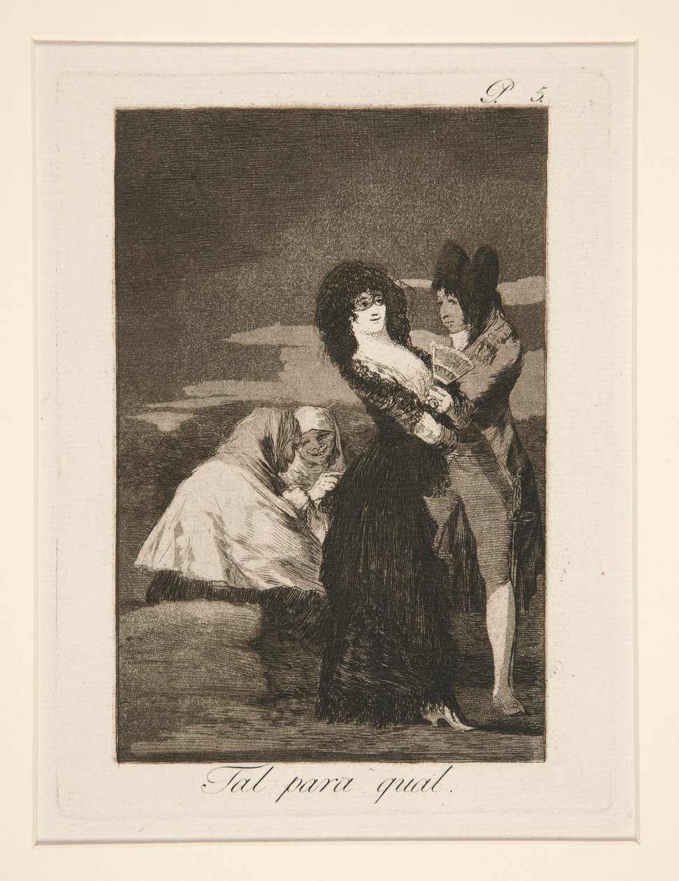 Tal para qual (Two of a Kind), pl. 5 z Los caprichos od Francisco de Goya