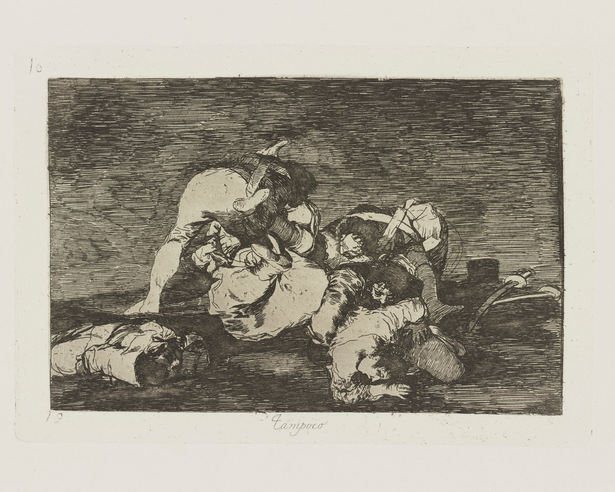 Vůbec ne. (Ani [Do These] Buď.), pl. 10 ze série The Disasters of War od Francisco de Goya