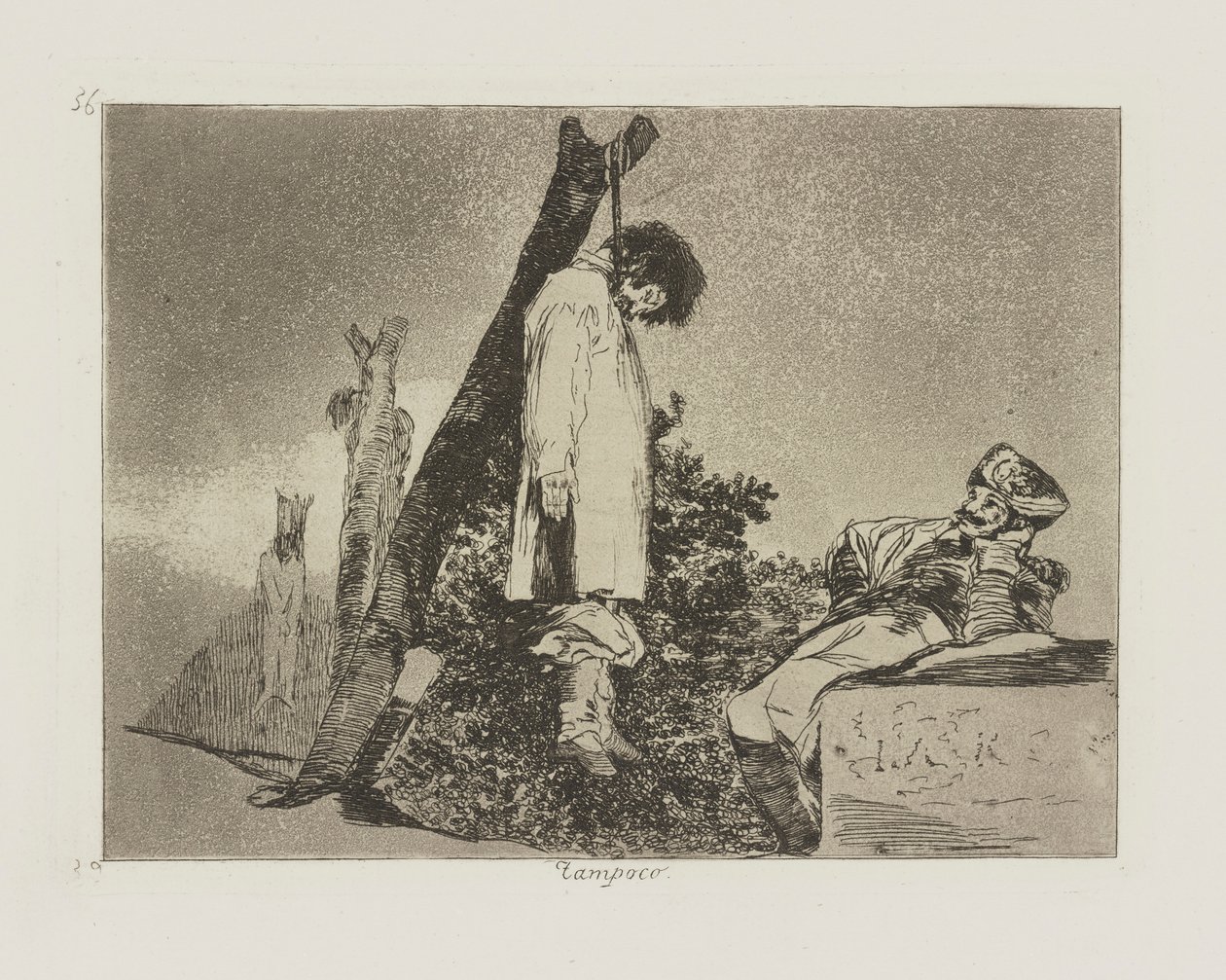 Vůbec ne. (Ani ne [v tomto případě] ​​.), pl. 36 ze série The Disasters of War od Francisco de Goya