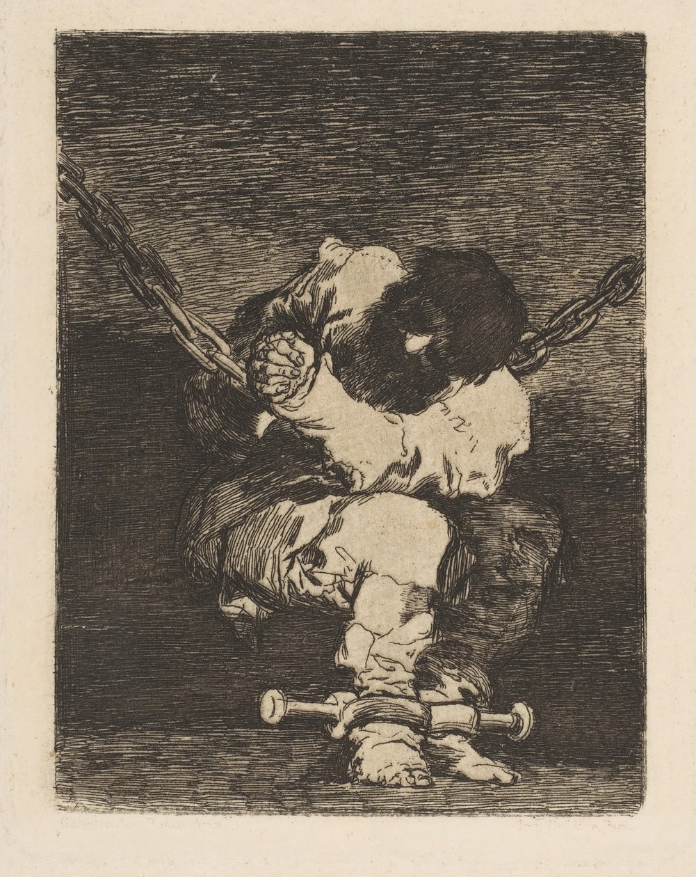 Vazba je stejně barbarská jako zločin Bezpečnost stejně barbarská jako zločin, ca. 1815. od Francisco de Goya