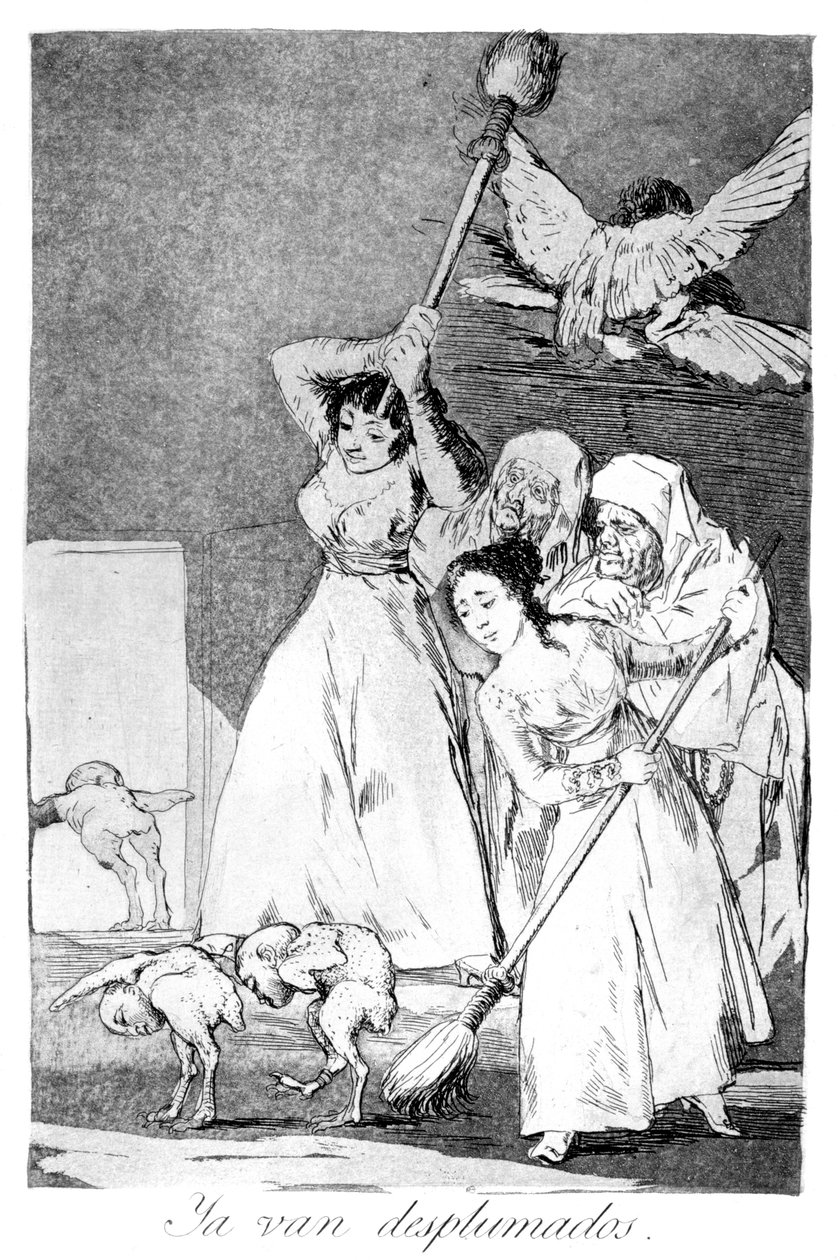 Tady jsou, oškubaní, 1799 od Francisco de Goya