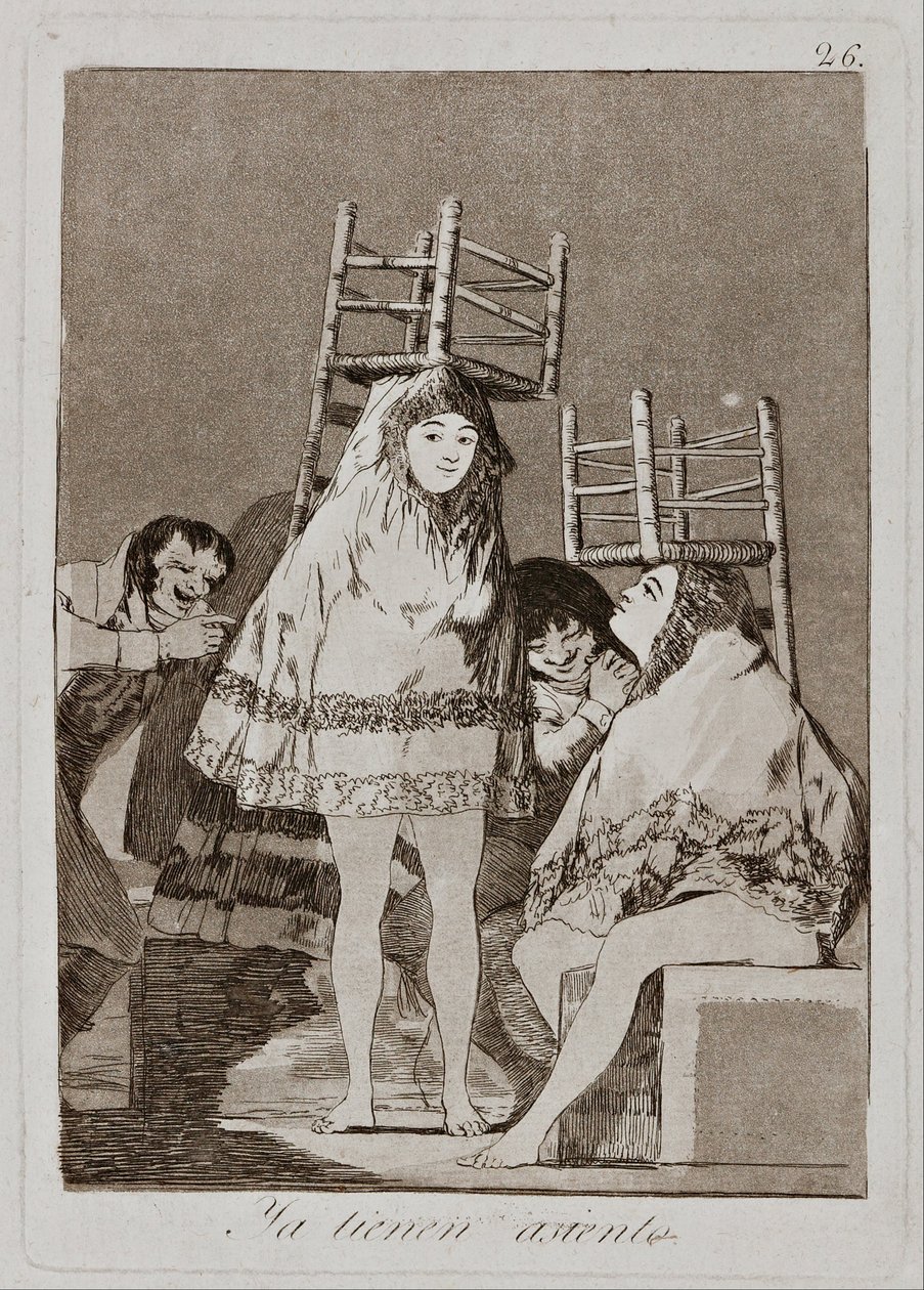 Už mají sedlovou desku 26 ze série „Los Caprichos“ (The Caprices) od Francisco de Goya