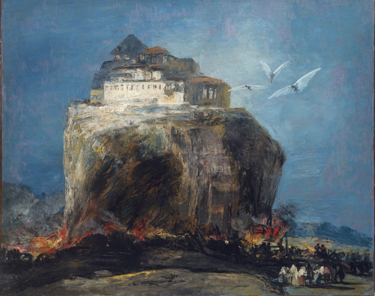Město na skále, 1850-75 od Francisco de Goya