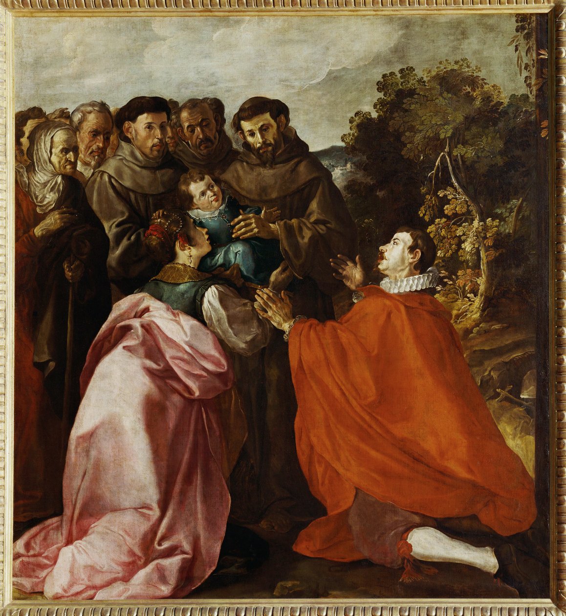 Svatý František uzdravuje dítě Bonaventuru - Svatý František uzdravuje dítě Bonaventuru ... od Francisco Herrera