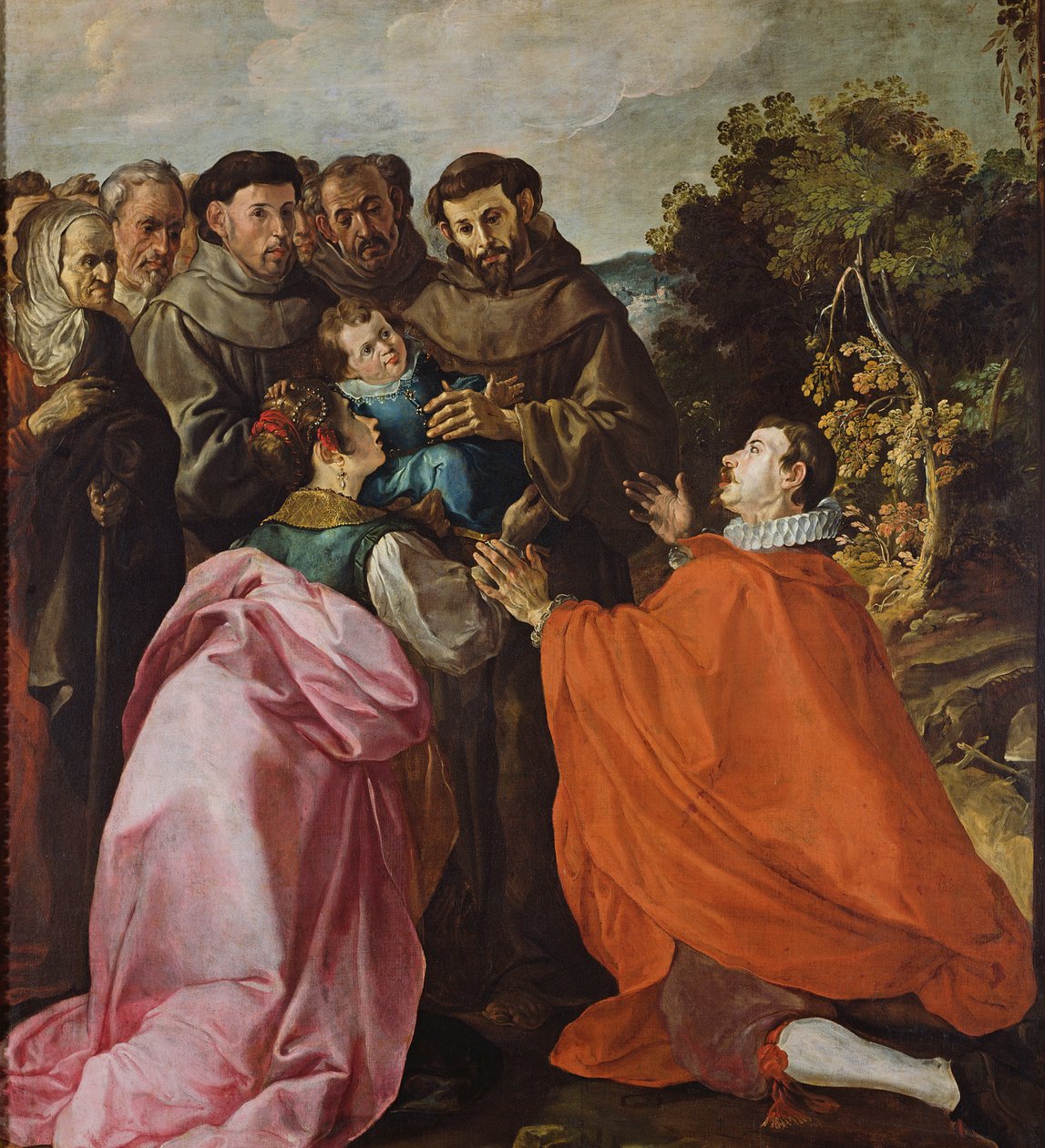 Uzdravení sv. Bonaventury sv. Františkem z Assisi, kolem roku 1628 od Francisco Herrera