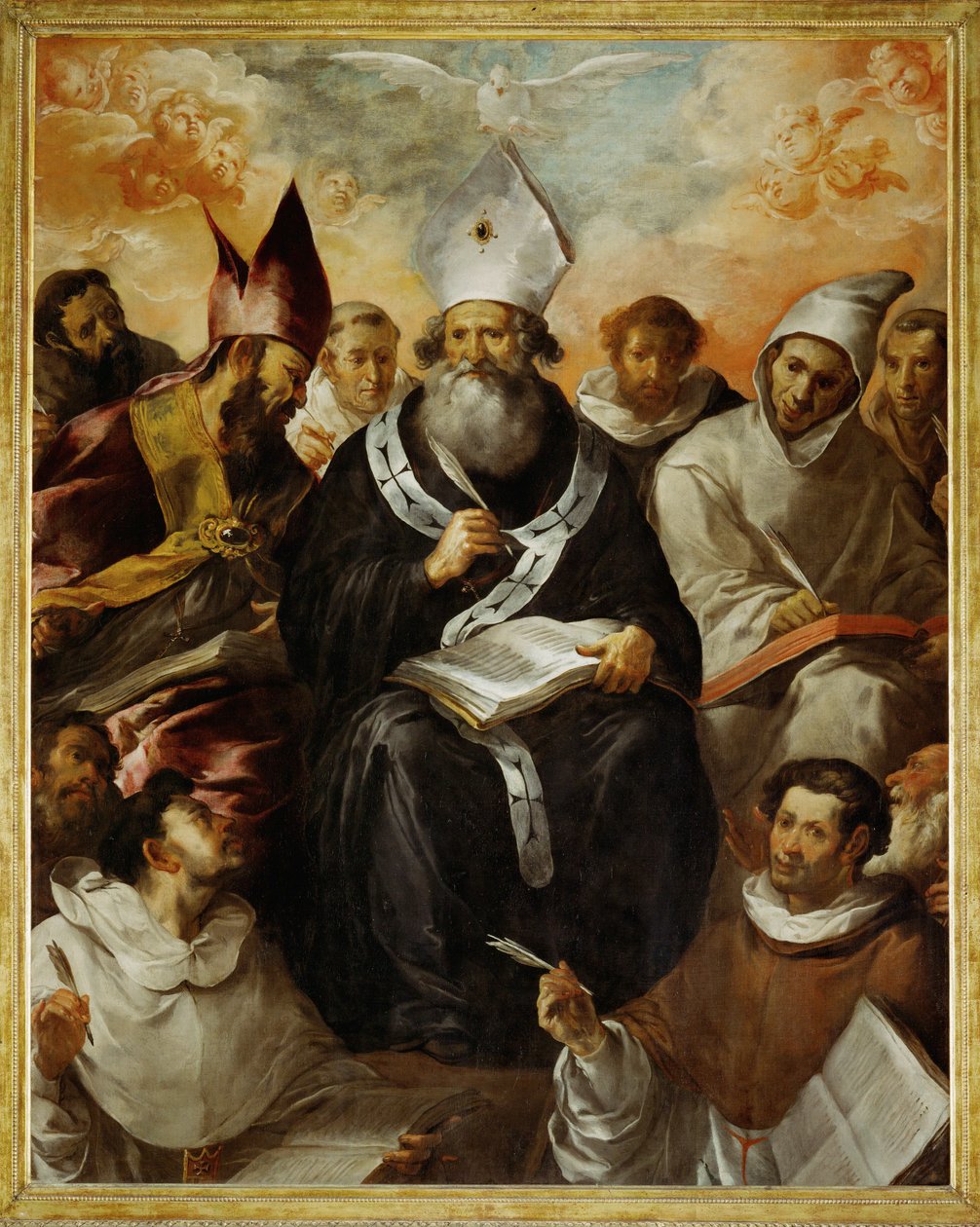 Saint Basile dictant sa doctrine - Svatý Basil diktuje svá dogmata... od Francisco Herrera