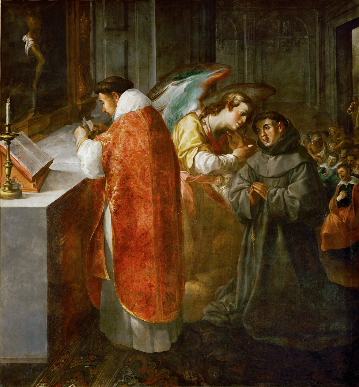 Svatý Bonaventura přijímá od anděla... od Francisco Herrera