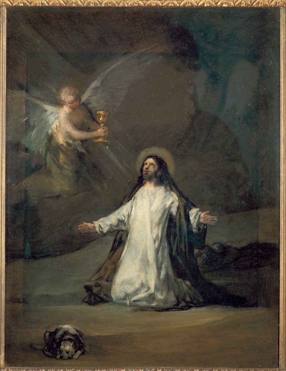 Kristus v Getsemanech ... od Francisco Jose de (circle of) Goya y Lucientes