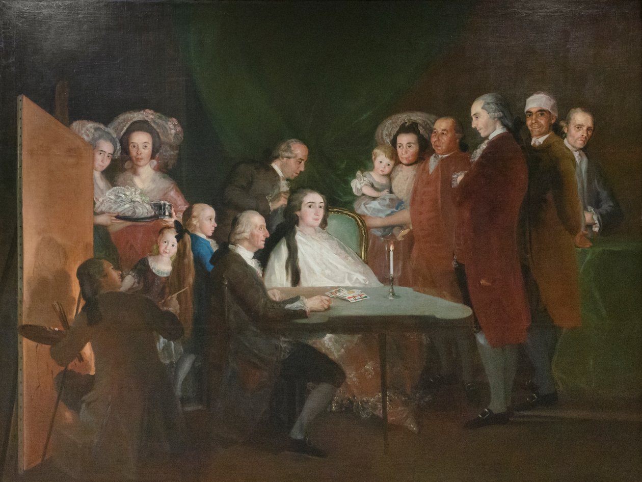 Rodina nemluvně Dona Luise Bourbonského od Francisco Jose de (school of) Goya