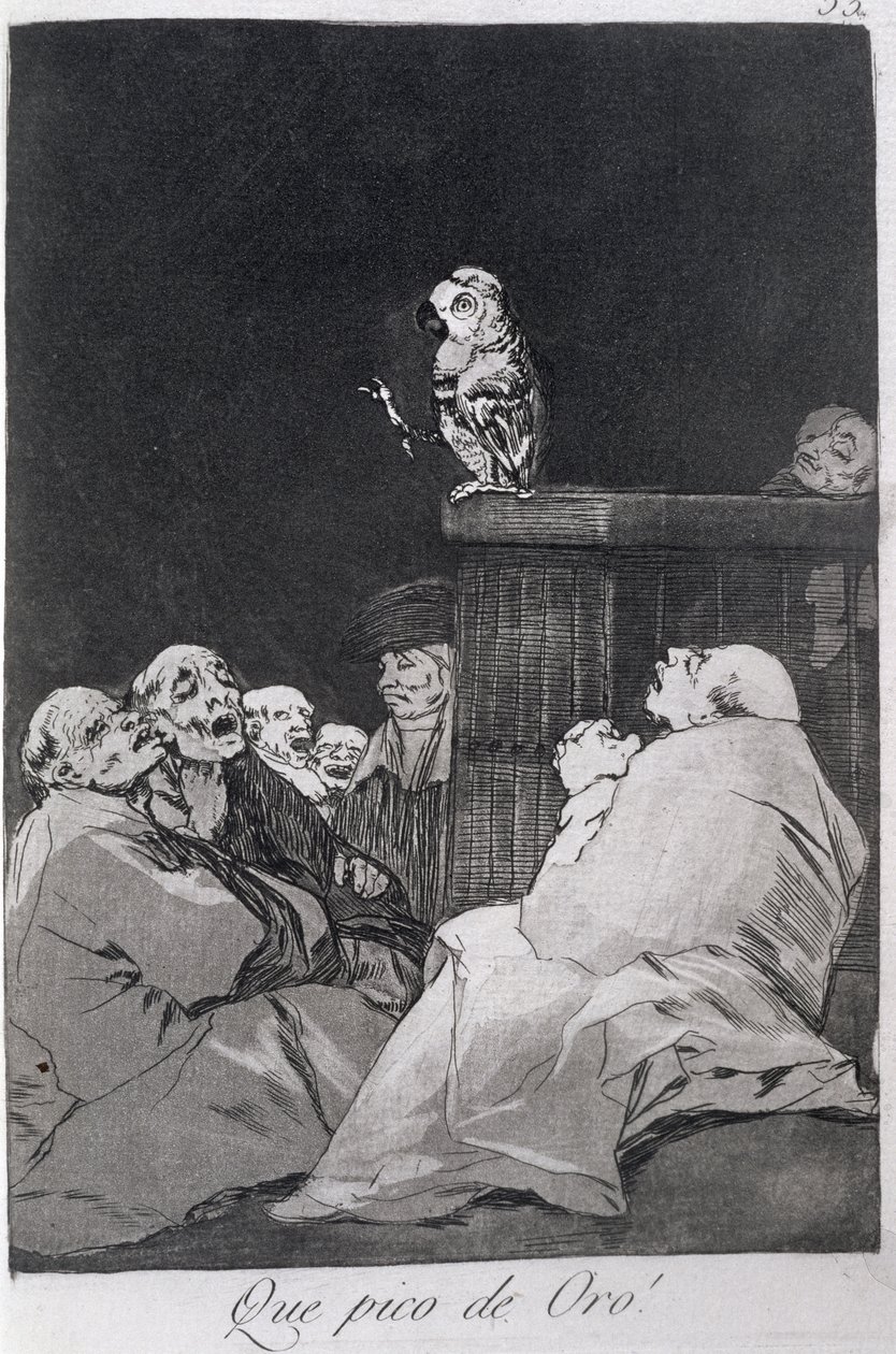 193-0082153 Jaký zlatý zobák!, talíř 53 „Los caprichos“ od Francisco Jose de Goya y Lucientes