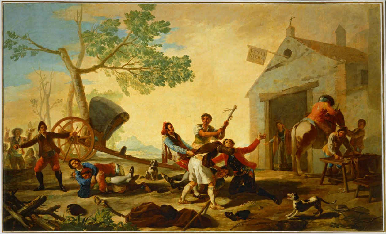 Rvačka před novou hospodou ... (malba na plátně) od Francisco Jose de Goya y Lucientes