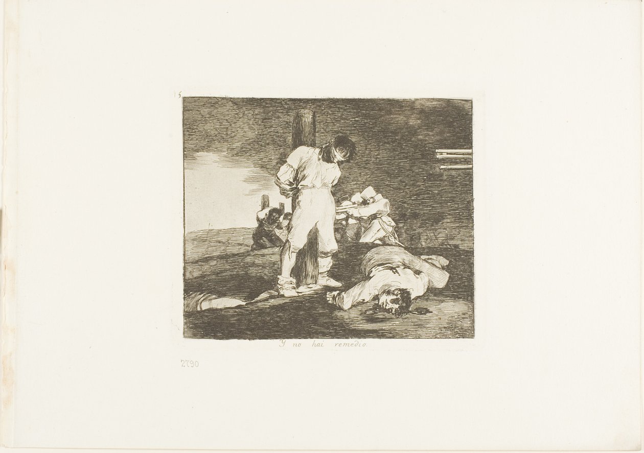 A není pro to pomoci, deska 15 z knihy Válečné katastrofy od Francisco Jose de Goya y Lucientes