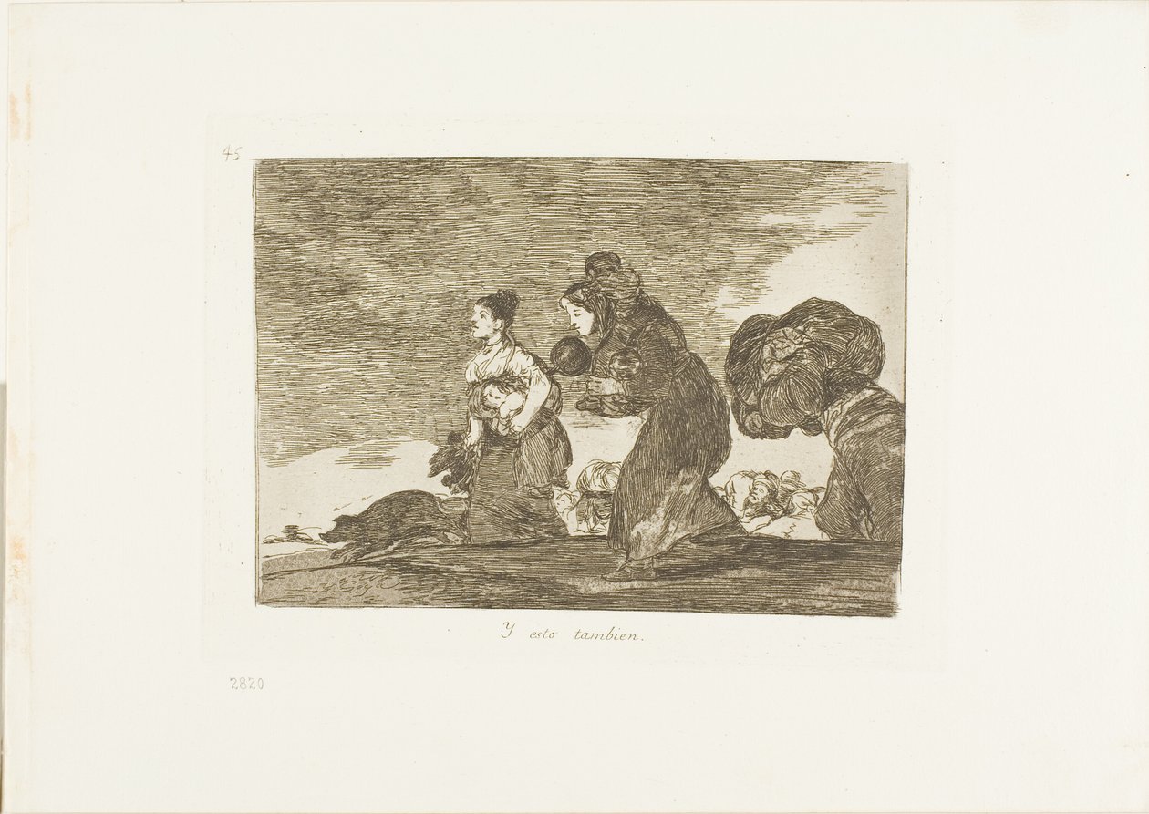 A tohle taky, deska 45 z The Disasters of War od Francisco Jose de Goya y Lucientes