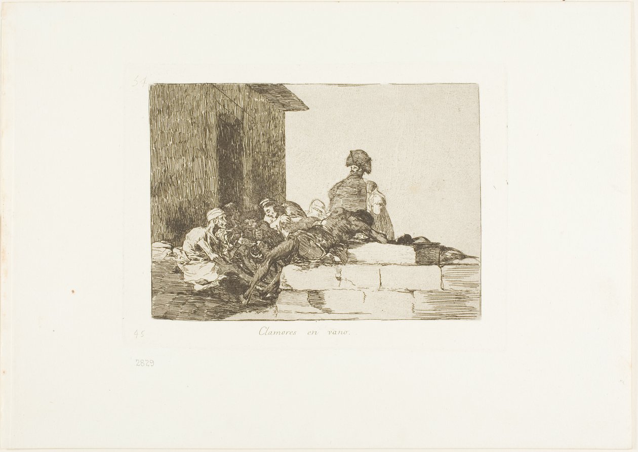 Odvolání jsou marná, deska 54 z The Disasters of War od Francisco Jose de Goya y Lucientes