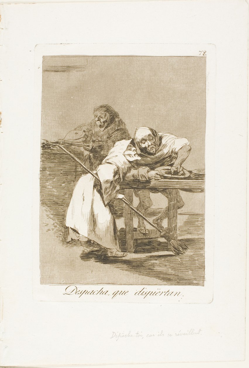 Buďte rychlí, oni se probouzejí, deska 78 z Los Caprichos od Francisco Jose de Goya y Lucientes