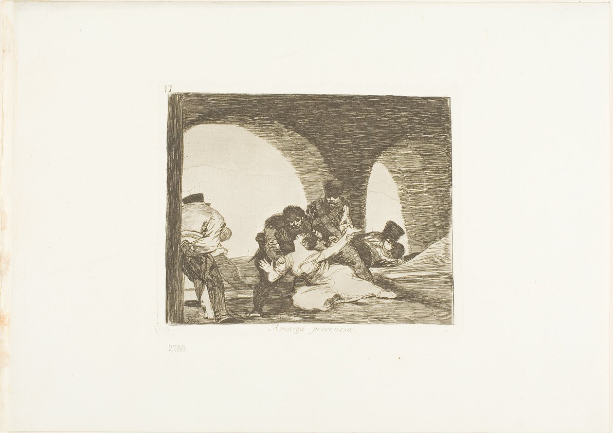Bitter to be Present, deska 13 z The Disasters of War od Francisco Jose de Goya y Lucientes