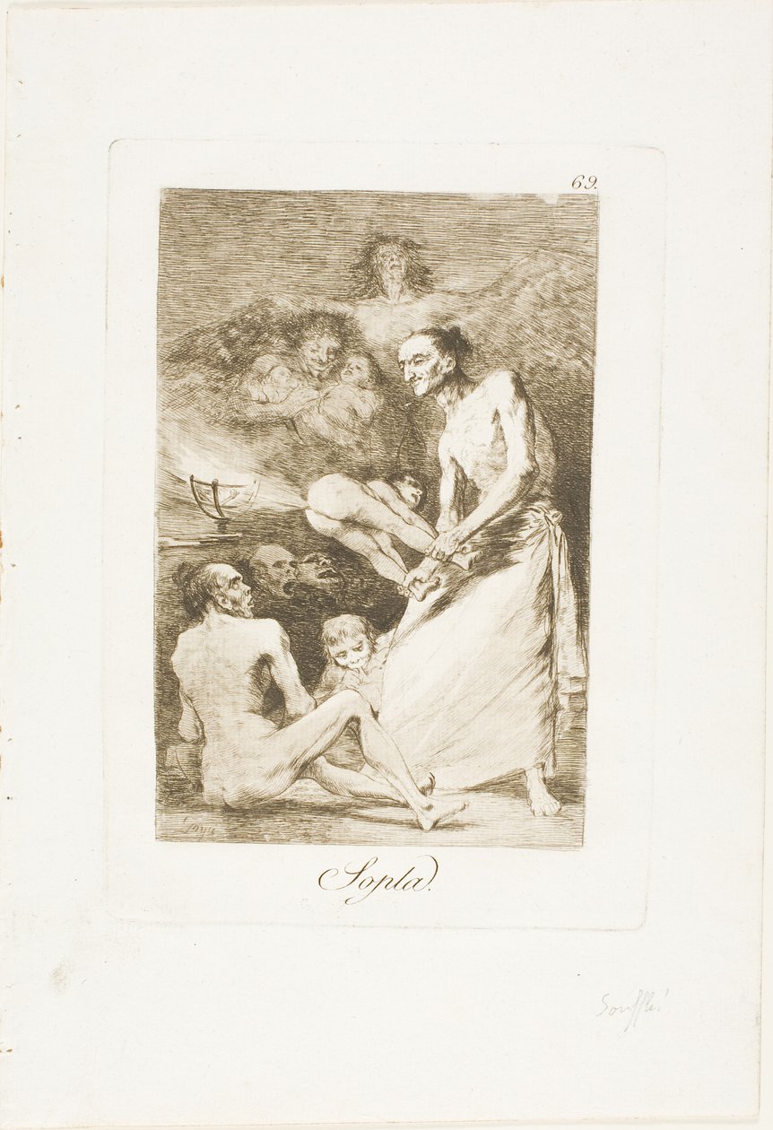 Blow, deska 69 z Los Caprichos od Francisco Jose de Goya y Lucientes