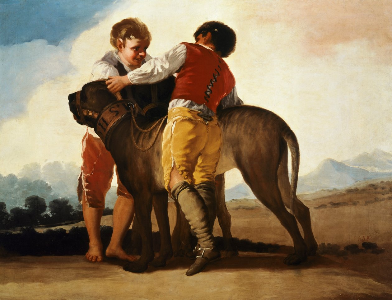 Chlapci s mastifem, cca 1786 (olej na plátně) od Francisco Jose de Goya y Lucientes