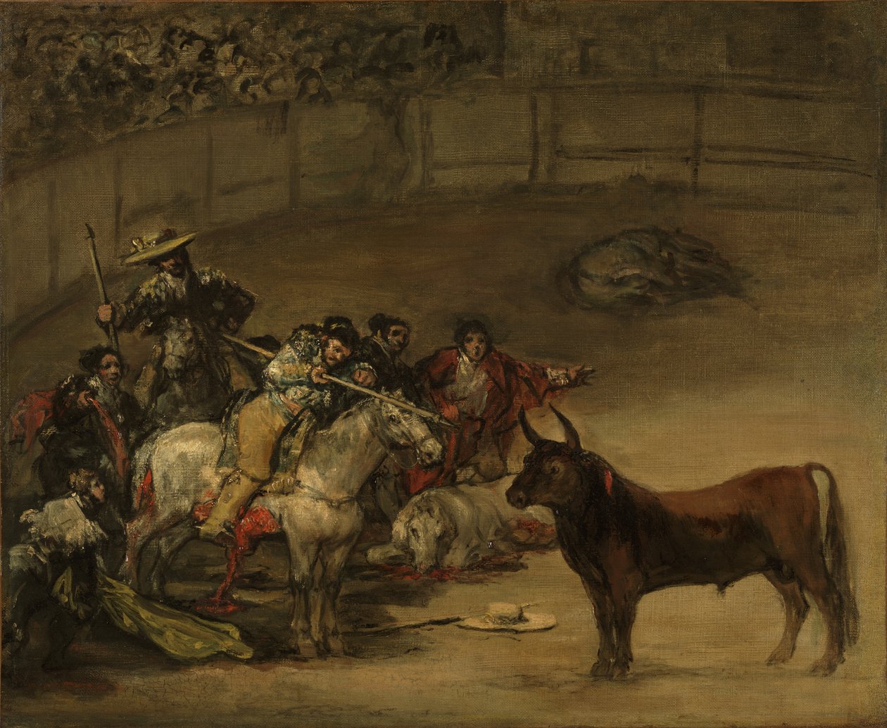 Býčí zápasy, štěstí hůlek od Francisco de Goya
