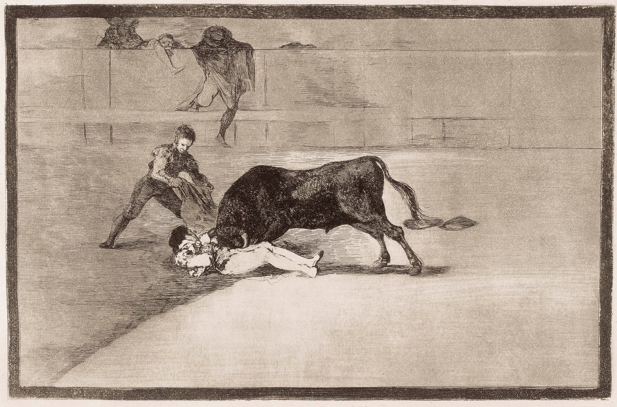 Býčí zápasy: nešťastná smrt Pepe Hilla od Francisco de Goya