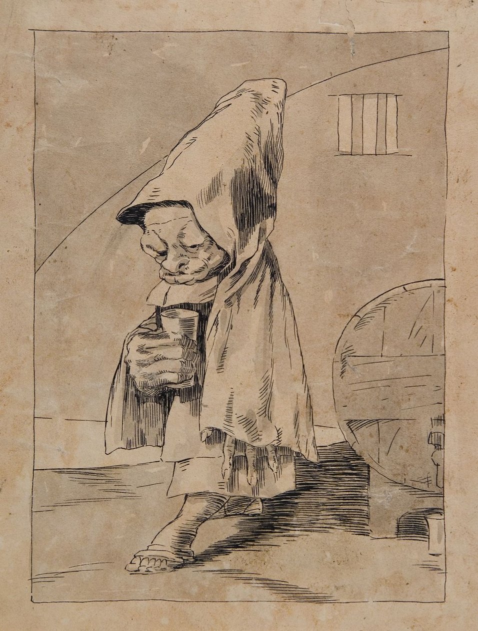 Karikatura mnicha od Francisco Jose de Goya y Lucientes