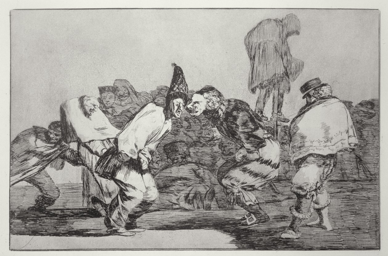 Karnevalová fantasy, deska 14 „Přísloví“ od Francisco Jose de Goya y Lucientes