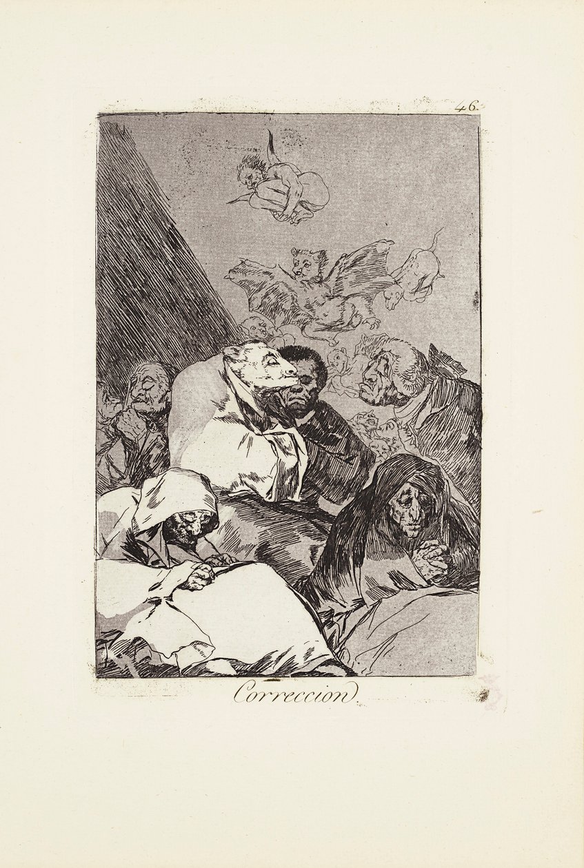 Korekční deska 46 od: Los Caprichos od Francisco Jose de Goya y Lucientes