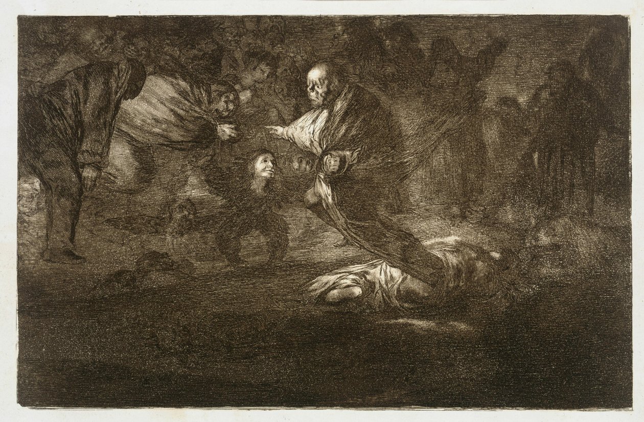 Bůh je stvoří a oni se sejdou, Los Proverbios 18 od Francisco Jose de Goya y Lucientes