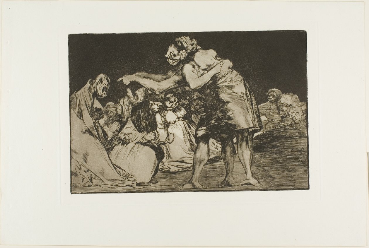 Disorderly Folly, deska sedm z The Proverbs od Francisco Jose de Goya y Lucientes