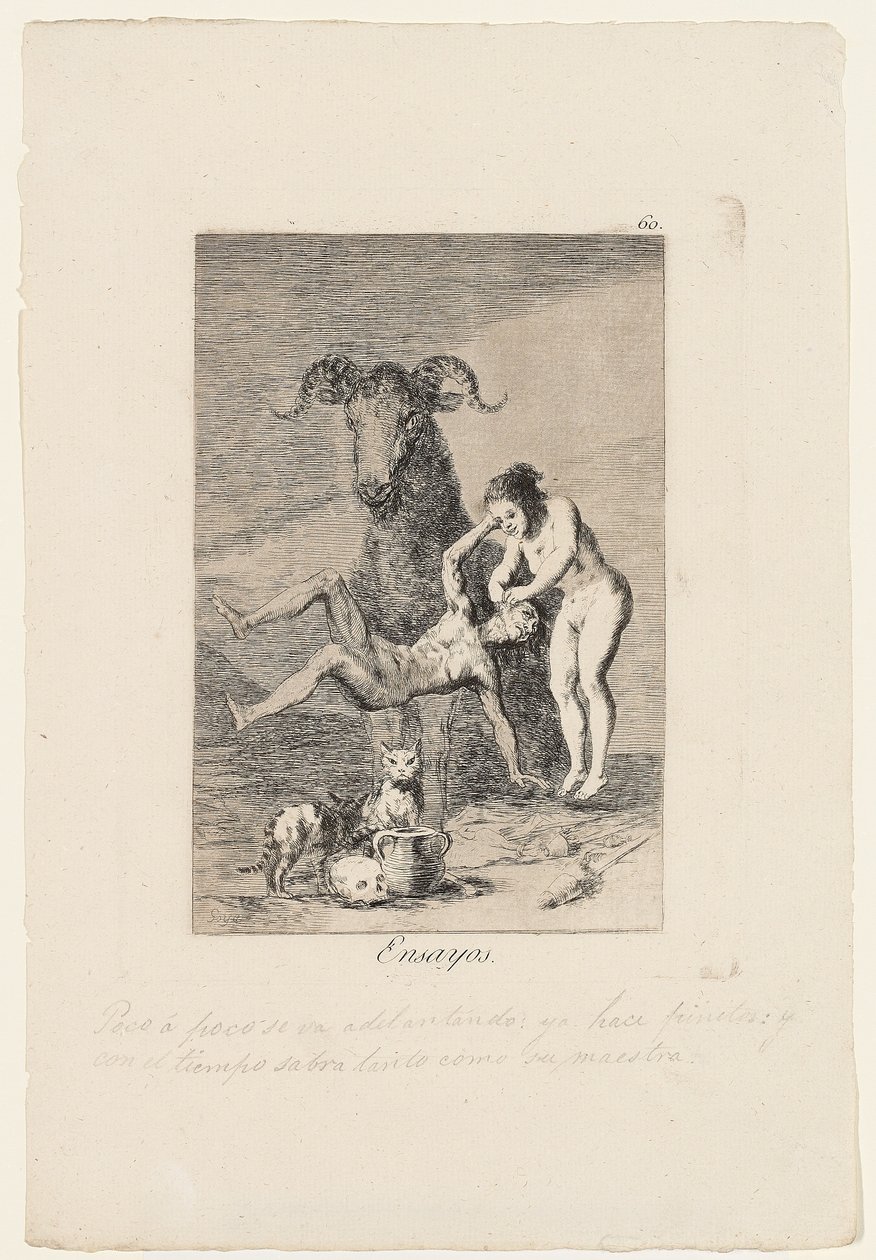 Eseje, deska z "Los Caprichos", 1799 od Francisco de Goya